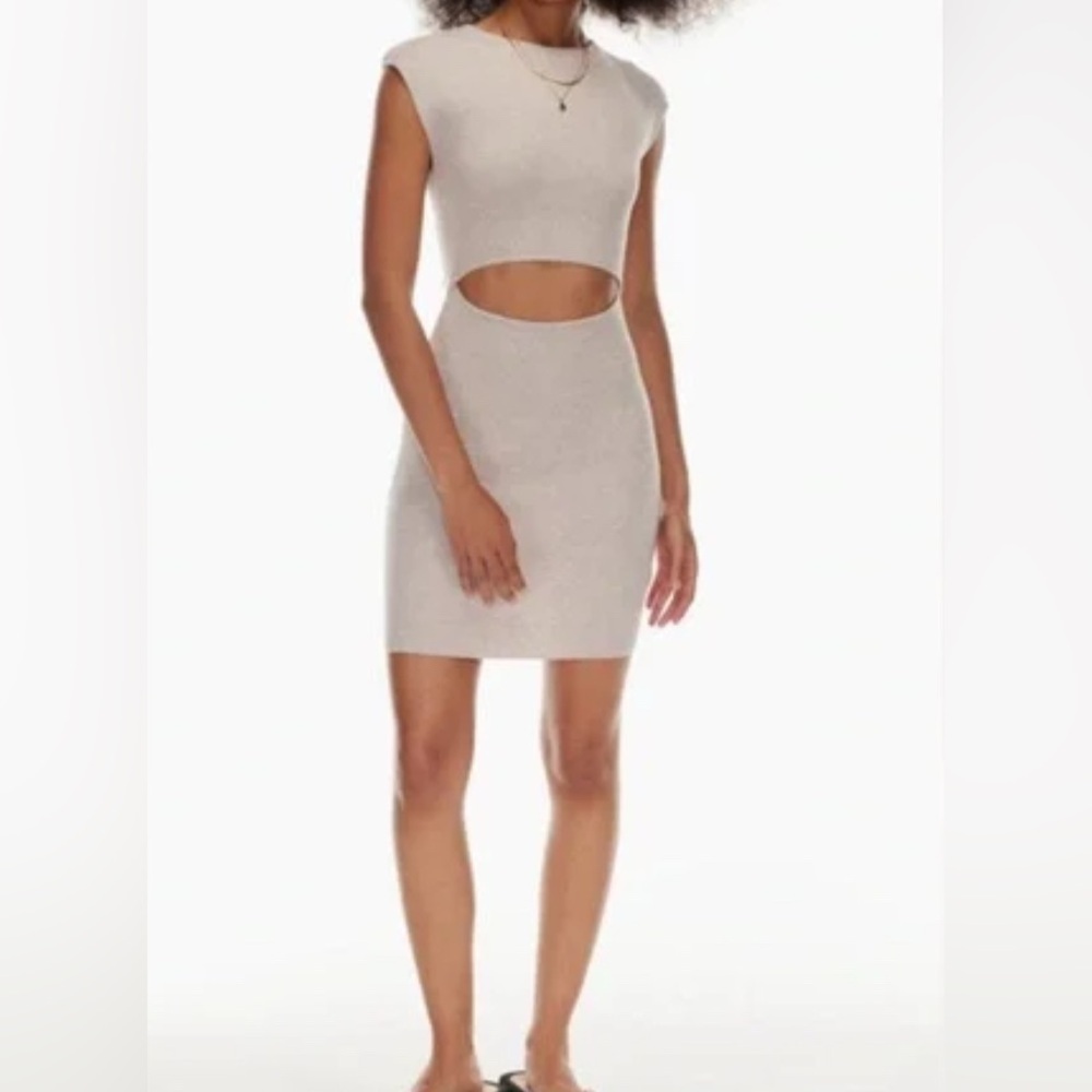 Aritzia Wilfred Free oat color Cut-Out sweater Dress size M Like new